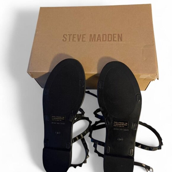Steve Madden Travel-J Studded Jelly Flat Sandals. Women's Size 10 - Picture 4 of 6
